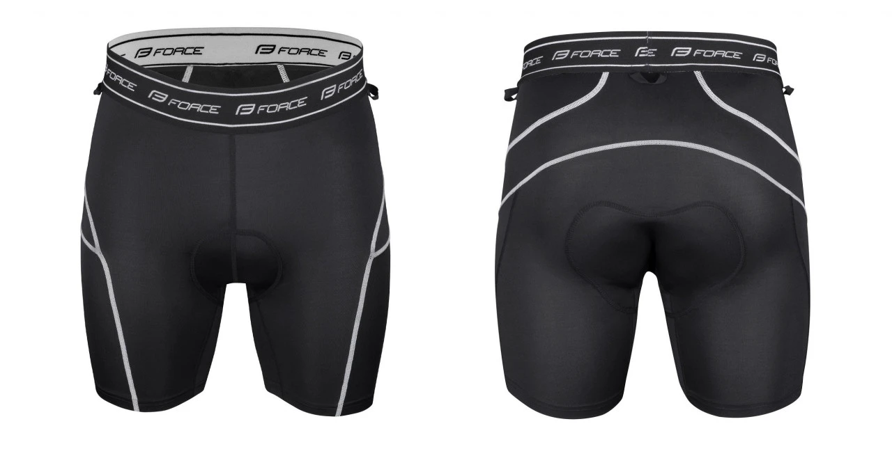 4. Pantaloni scurti Force MTB-11 bazon detasabil Rosu/Negru