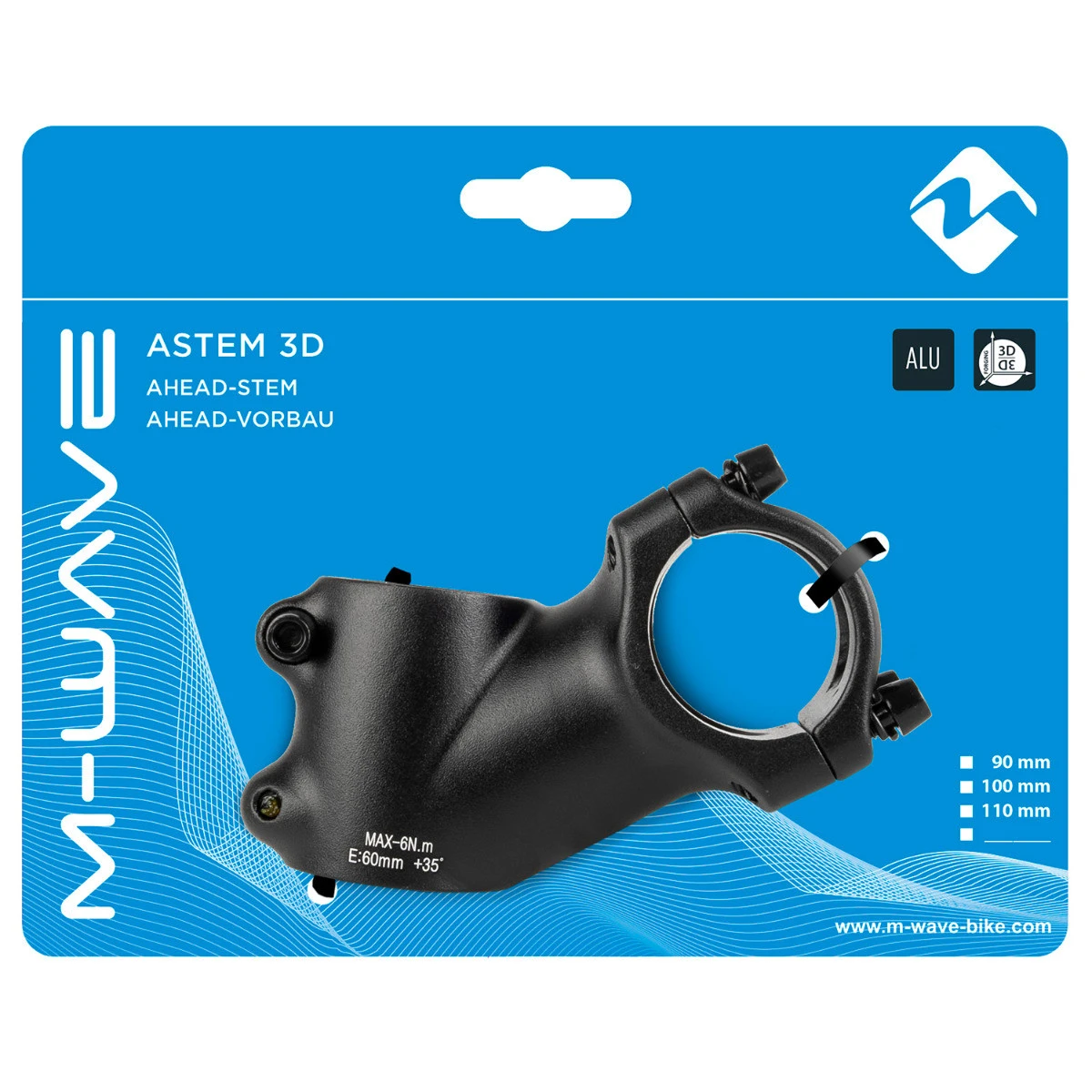 2. Pipa M-WAVE ST-M3.2 100 -31,8-1.1/8 mm Negru