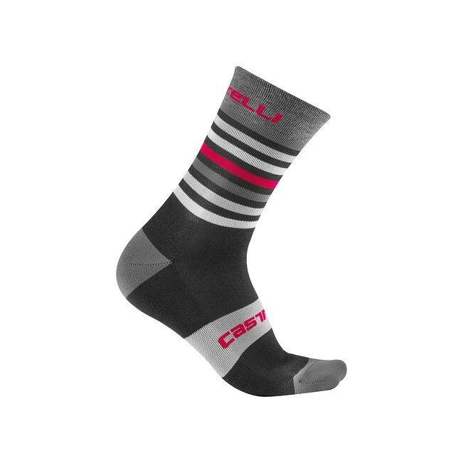 1. Sosete Castelli Gregee 15 Negru/Rosu