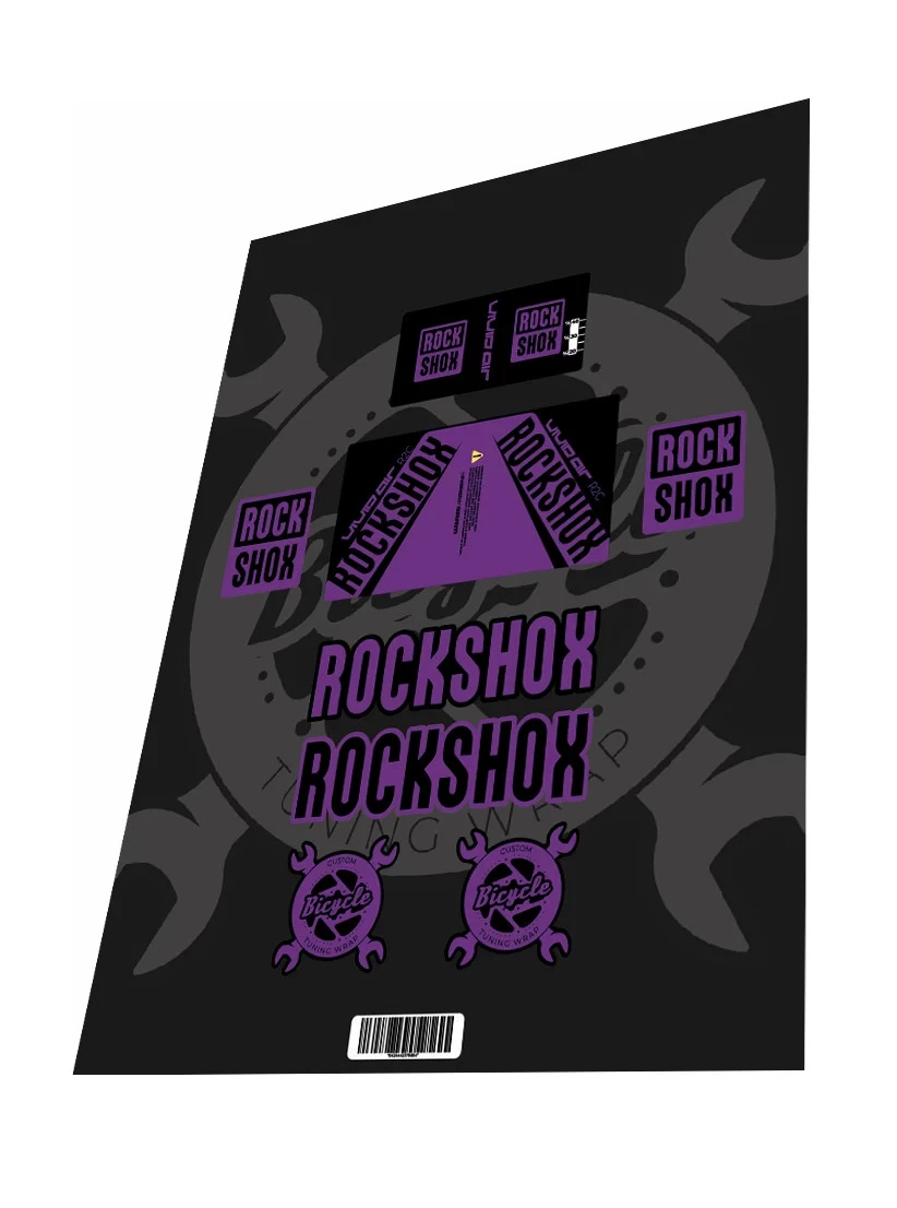 1. Stickere adezive amortizor ROCKSHOX Vivid R2C AIR Purple Black 2016