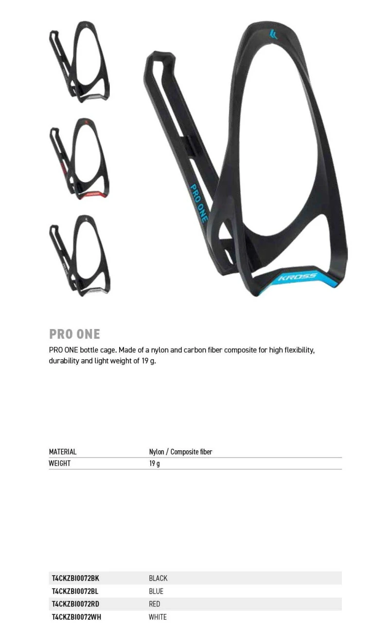 2. Suport bidon Kross PRO ONE black blue greutate 19 grame