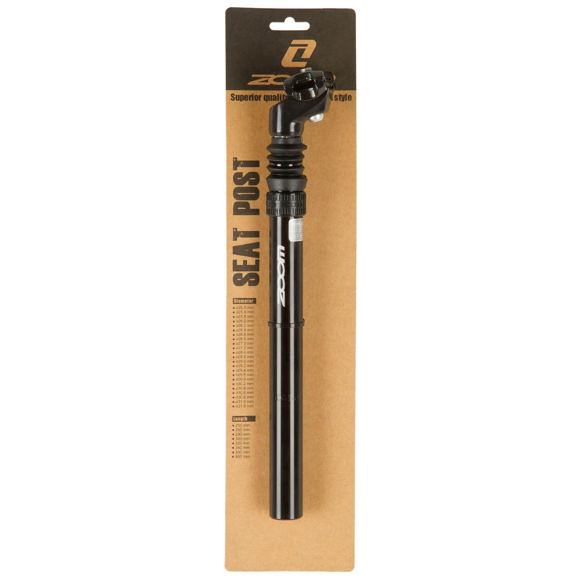 2. Tija Sa cu Suspensie ZOOM Travel 35 27.2x350 mm Negru