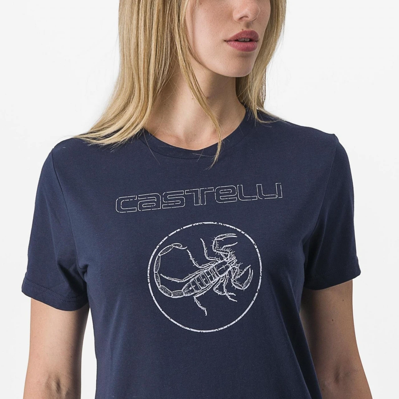 3. Tricou casual Castelli Pedalare Tee, de dama, Bleumarin, XS