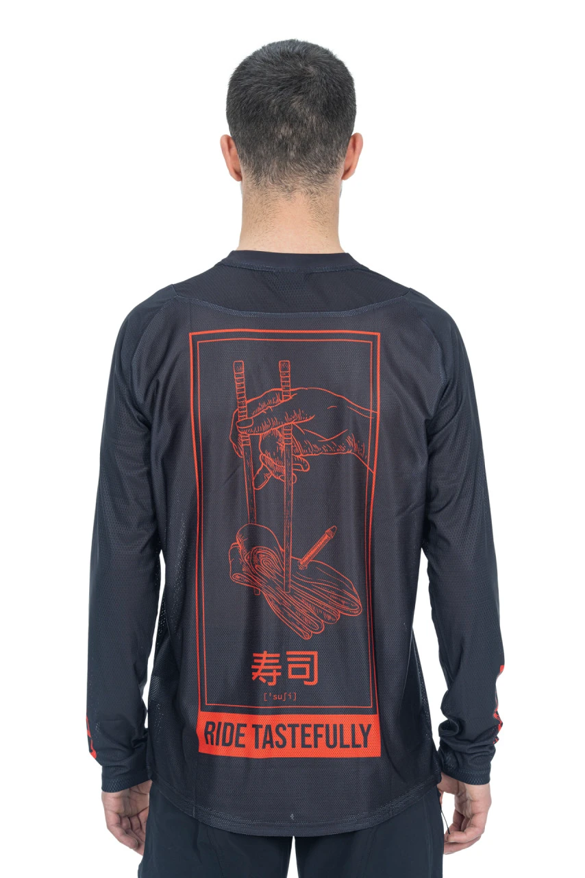 3. Tricou Ciclism CUBE Vertex Round Neck Jersey L/S Black