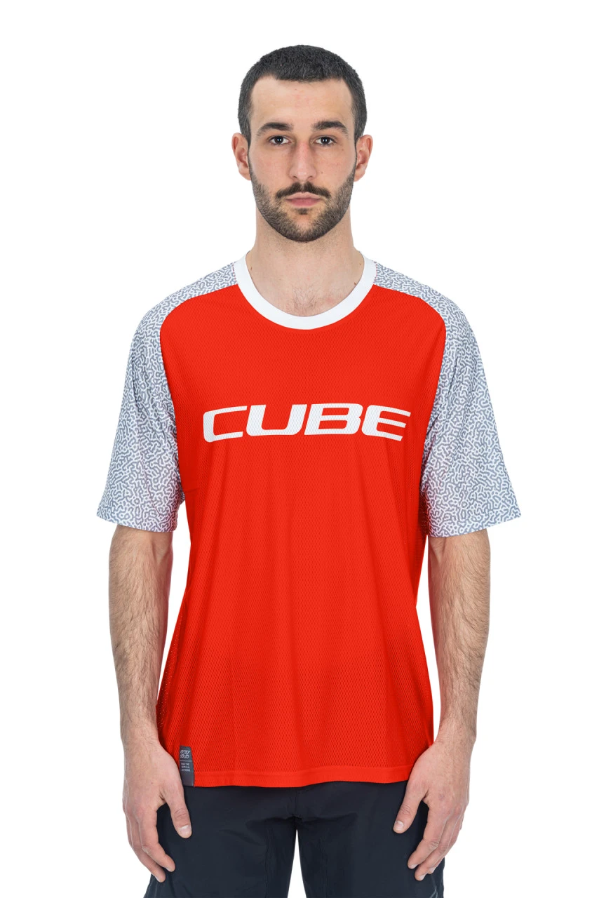 2. Tricou Ciclism CUBE Vertex Round Neck Jersey S/S Orange