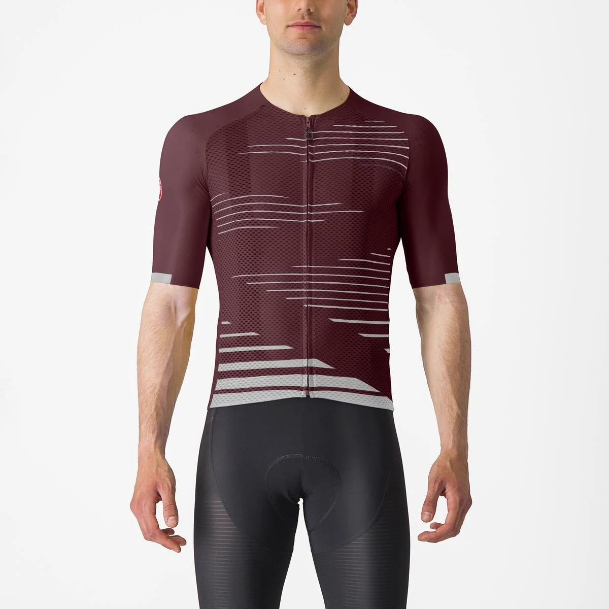 1. Tricou cu maneca scurta Castelli Climbers 4.0, Visiniu/Gri, L