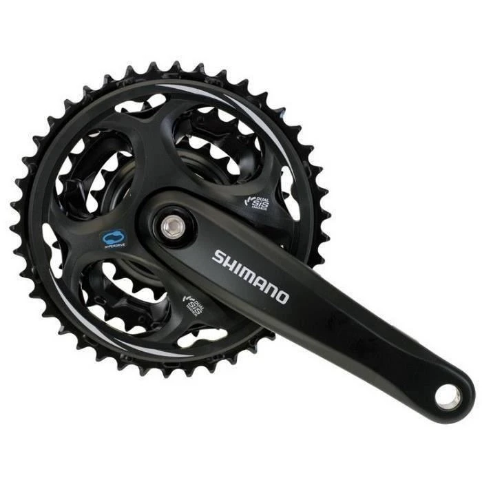 1. Angrenaj pedalier Shimano Altus FC-M311-l 42x32x22t brat 175mm 7/8V negru