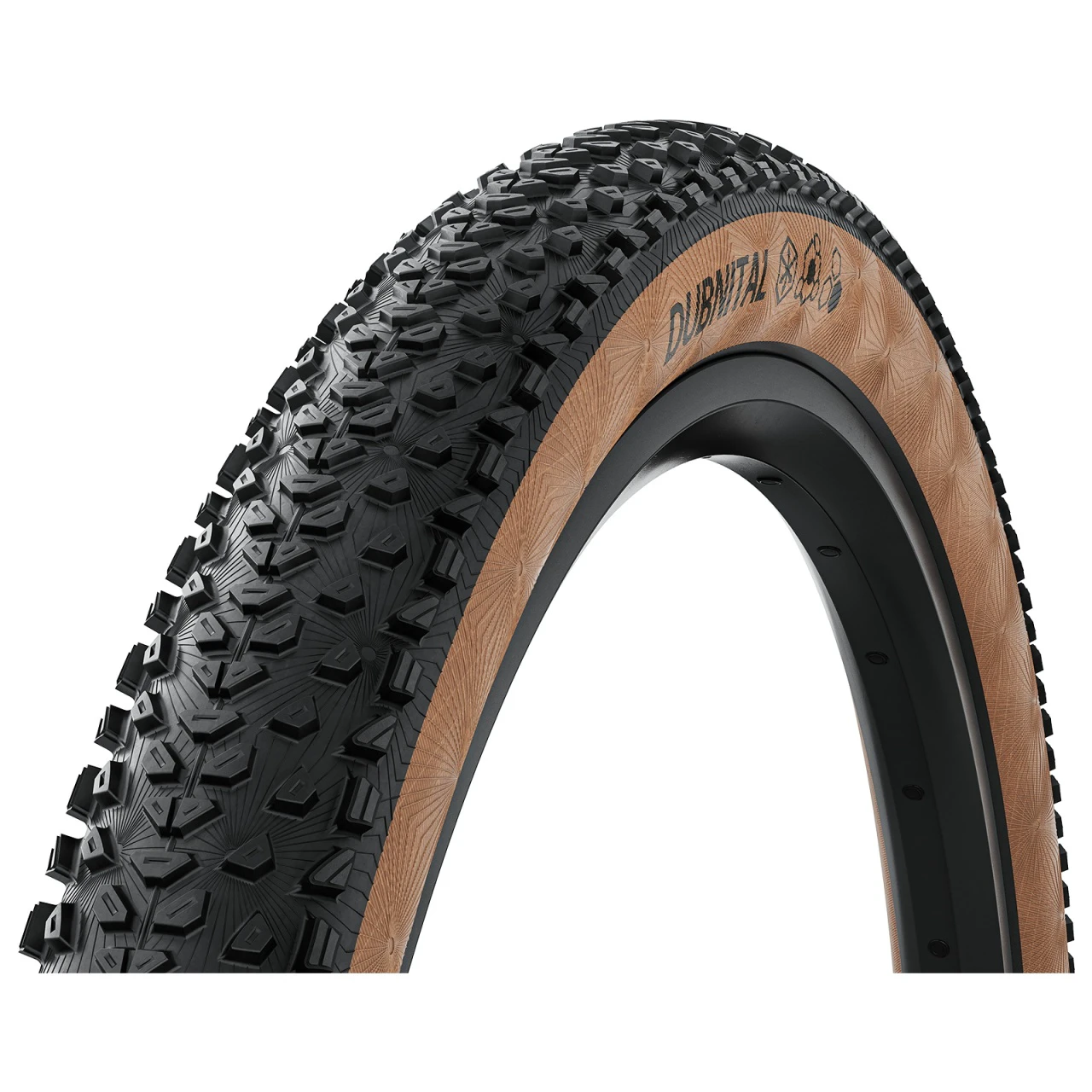 1. Anvelopa pliabila Continental Dubnital Trail Rapid 60-622 (29 X 2.40) Rapid comp, Tubeless Ready, black/transparent