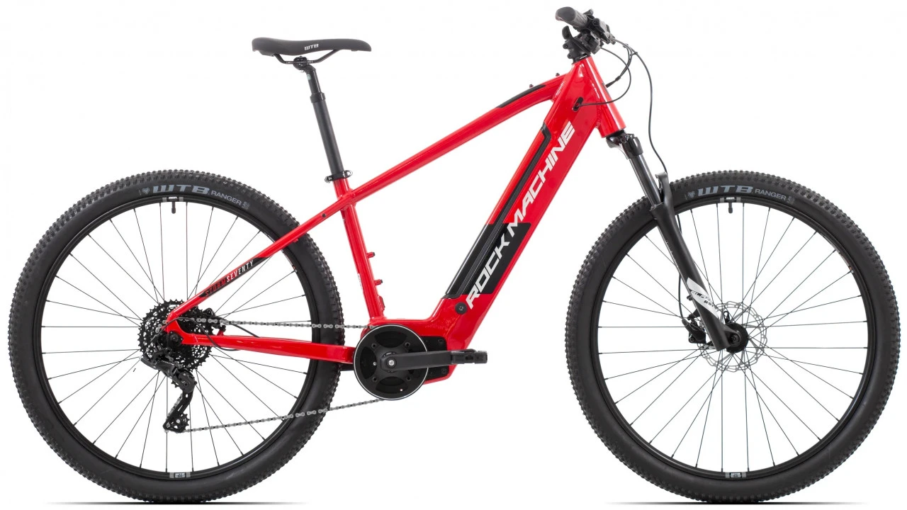 1. Bicicleta Electrica Rock Machine Storm INT e70-29 Gloss Red/Silver/Black