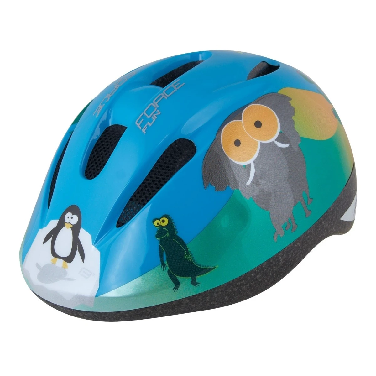 1. Casca copii Force FUN Animals albastru/verde