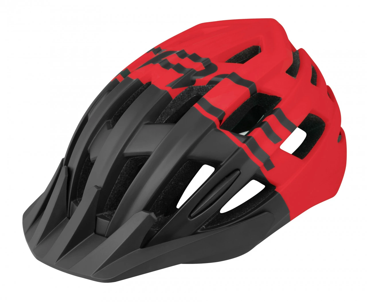 1. Casca Force Corella MTB negru/rosu