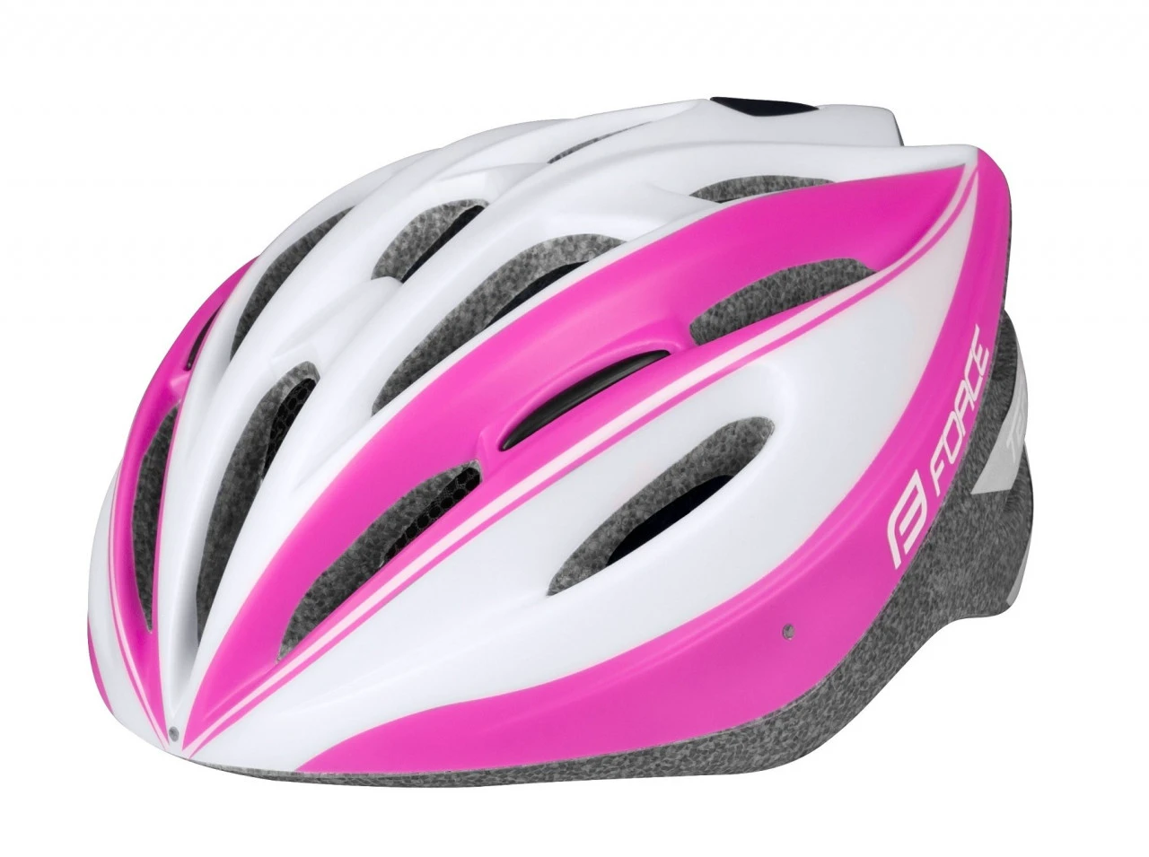 1. Casca Force Tery alb/roz S-M (54-58 cm)