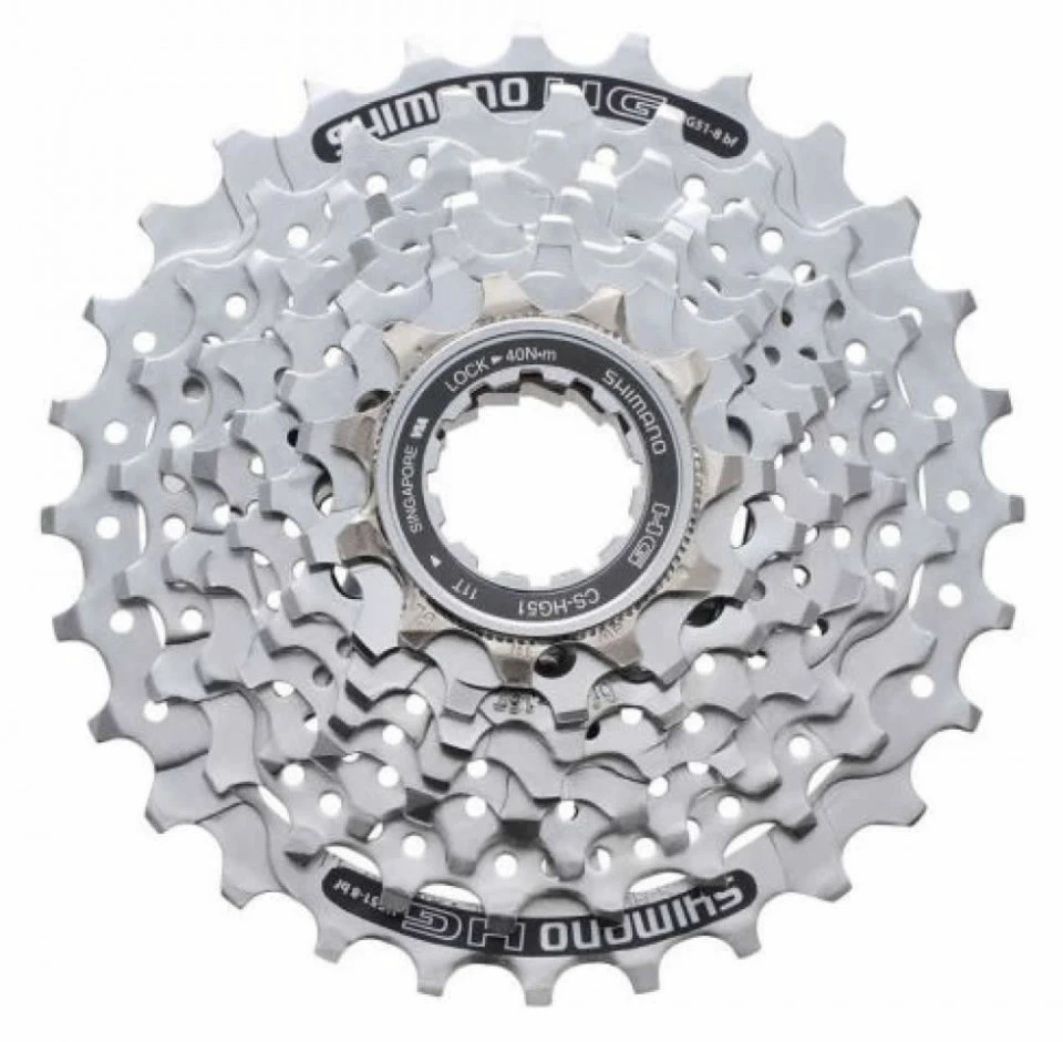 1. Caseta de pinioane Shimano Alivio CS-HG51-8, 8 viteze, 11-30T