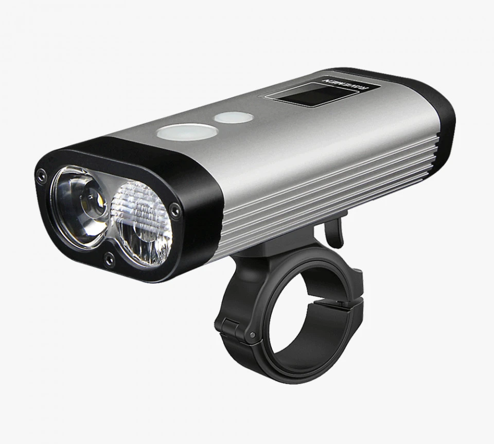 1. Far bicicleta RAVEMEN PR900, 900 LM, Argintiu, USB