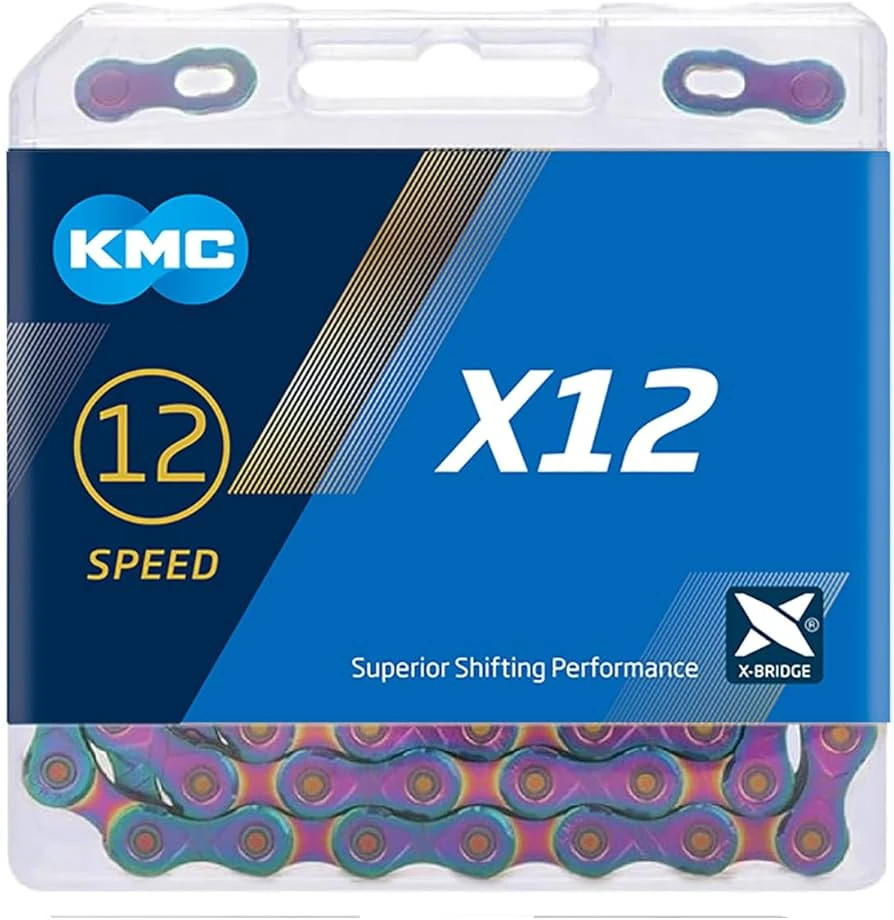 2. Lant KMC X12 Aurora Blue 12 viteze 126 zale ceruit
