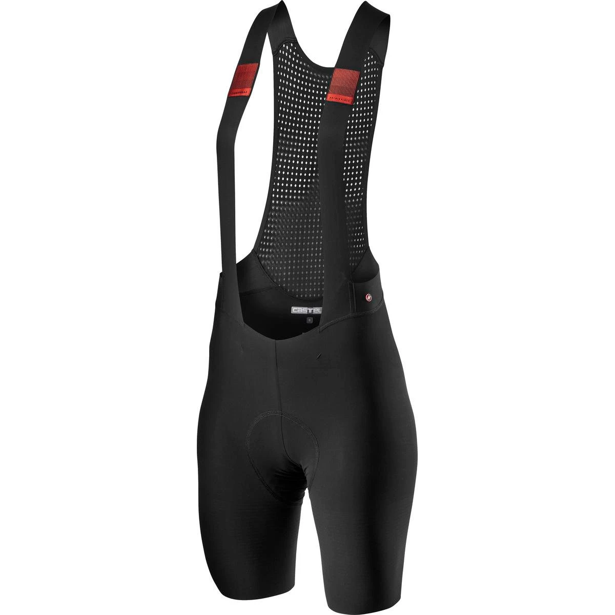 1. Pantaloni scurti cu bretele Castelli Premio Black W de dama Negru