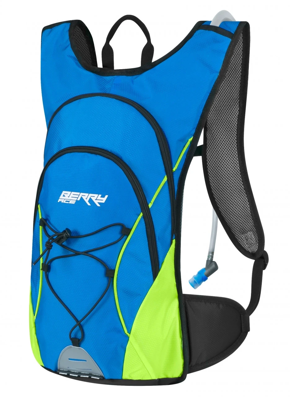 1. Rucsac Force Berry Ace Plus 12l + Rezervor 2L albastru/fluo