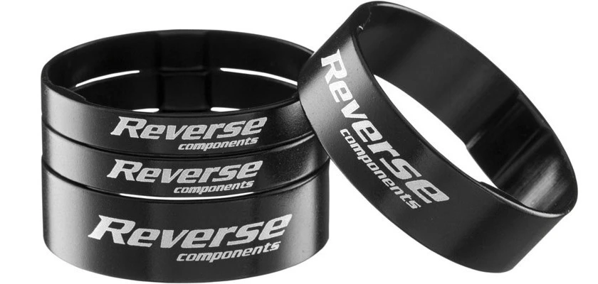 1. Set distantiere Reverse Ultra-Light 1.1/8 aluminiu negre