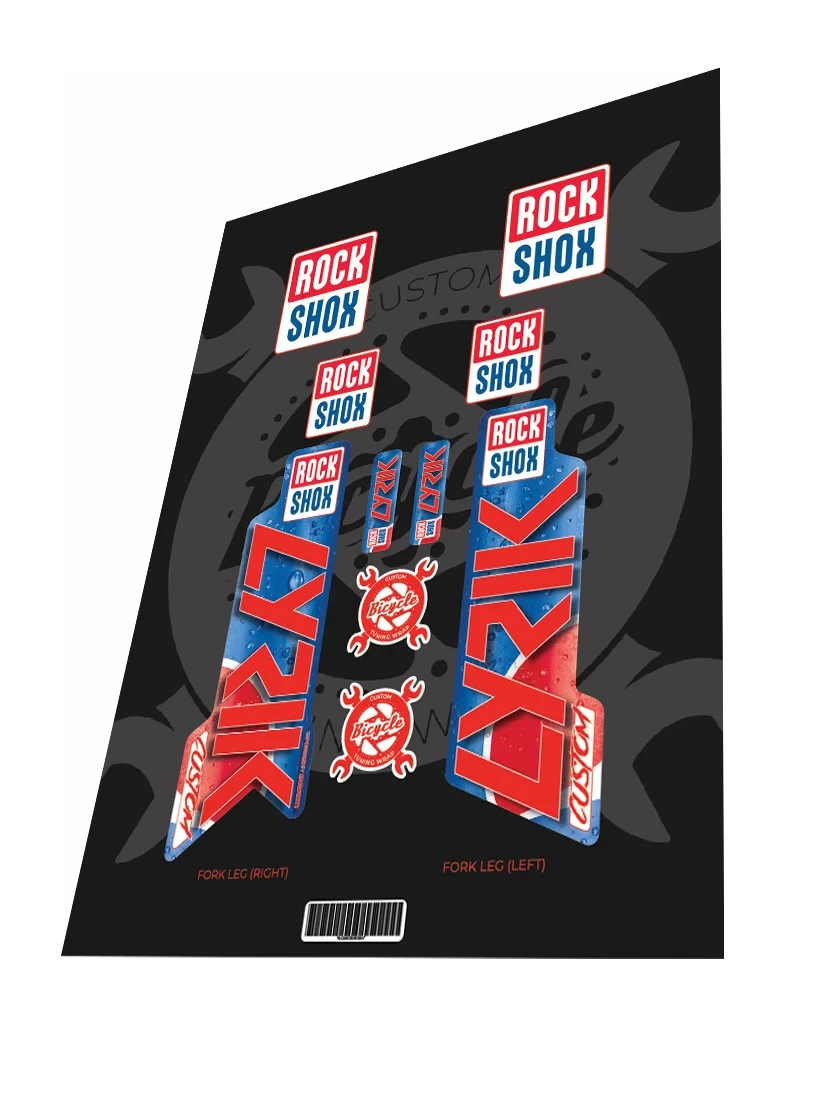 1. Stickere adezive furca ROCKSHOX Lyrik Pepsi Edition 2022