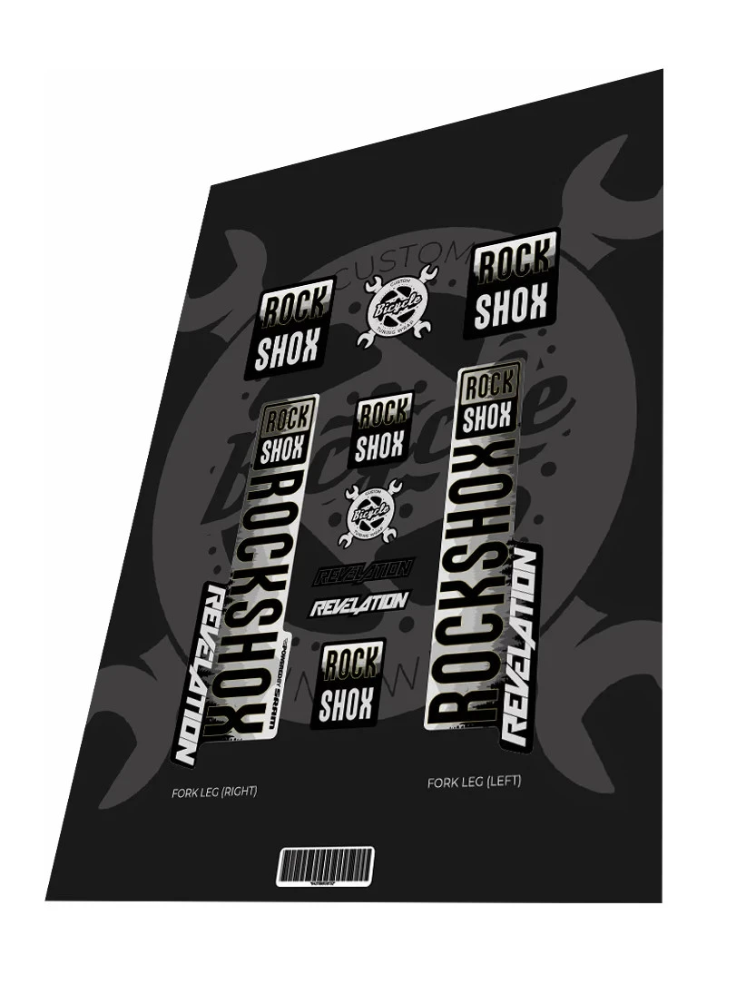 1. Stickere adezive furca ROCKSHOX Revelation Nature Mountain Grey 2019