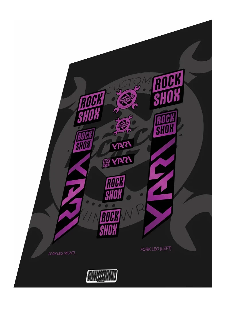 1. Stickere adezive furca ROCKSHOX Yari Fuxia Polish 2022
