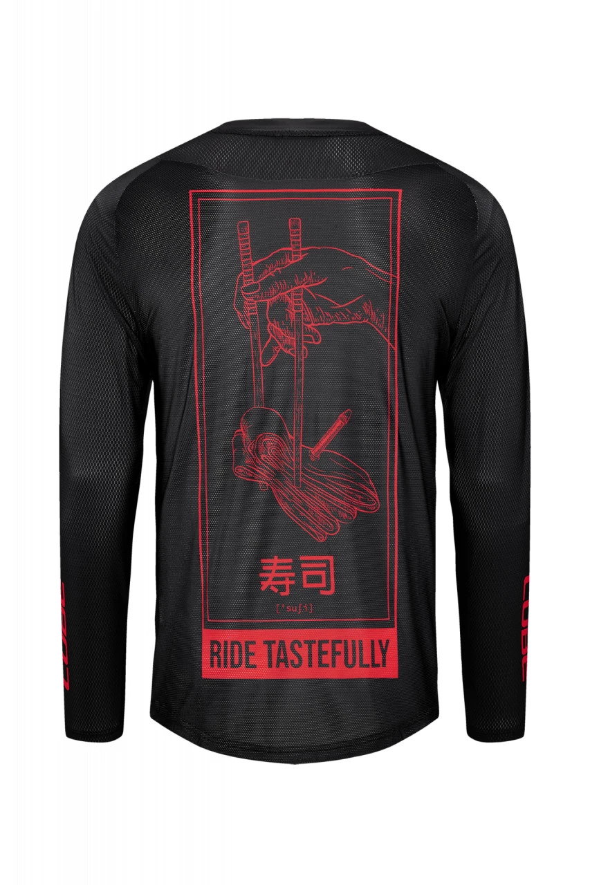 4. Tricou Ciclism CUBE Vertex Round Neck Jersey L/S Black
