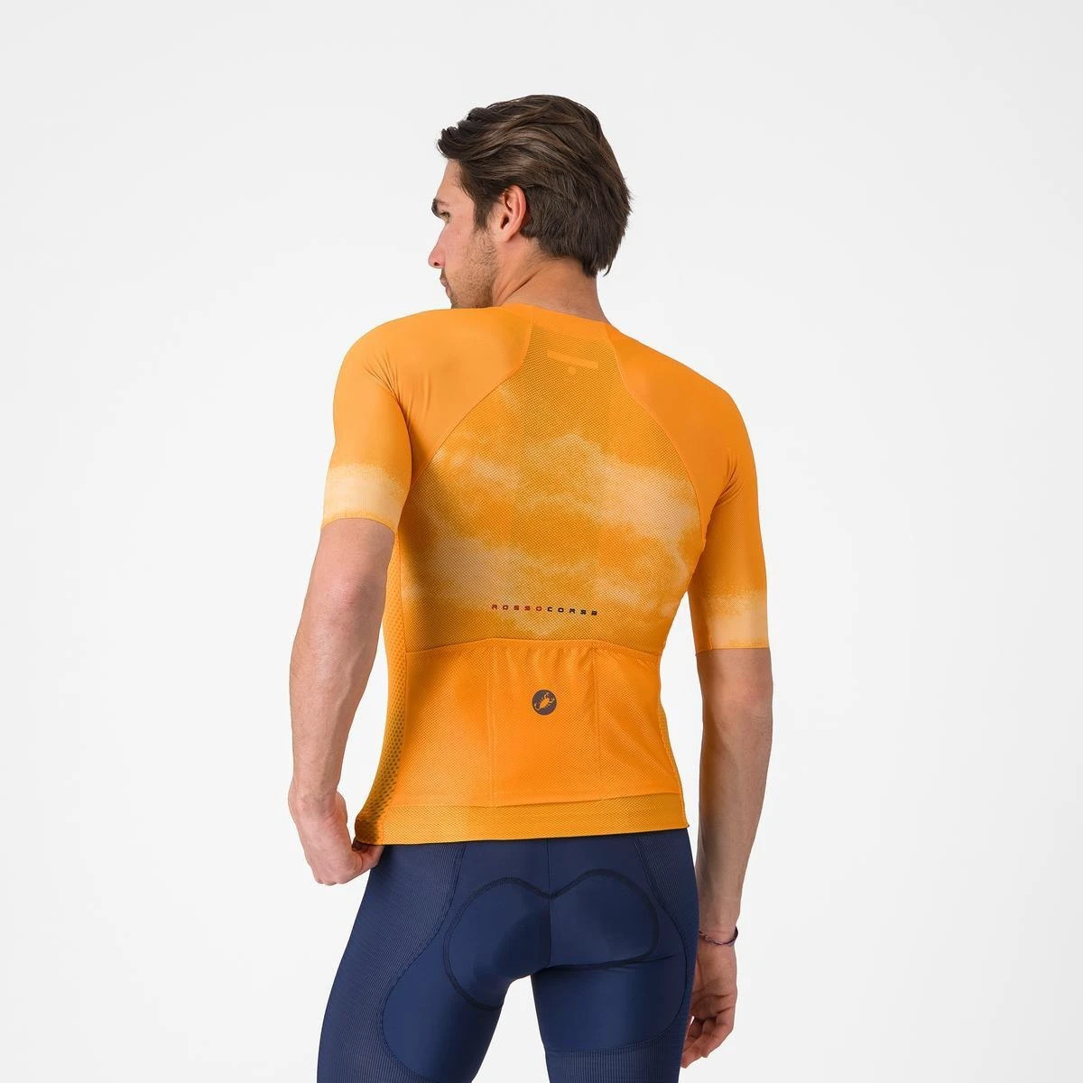 2. Tricou cu maneca scurta Castelli Climbers A/C, pentru barbati, portocaliu/gri M