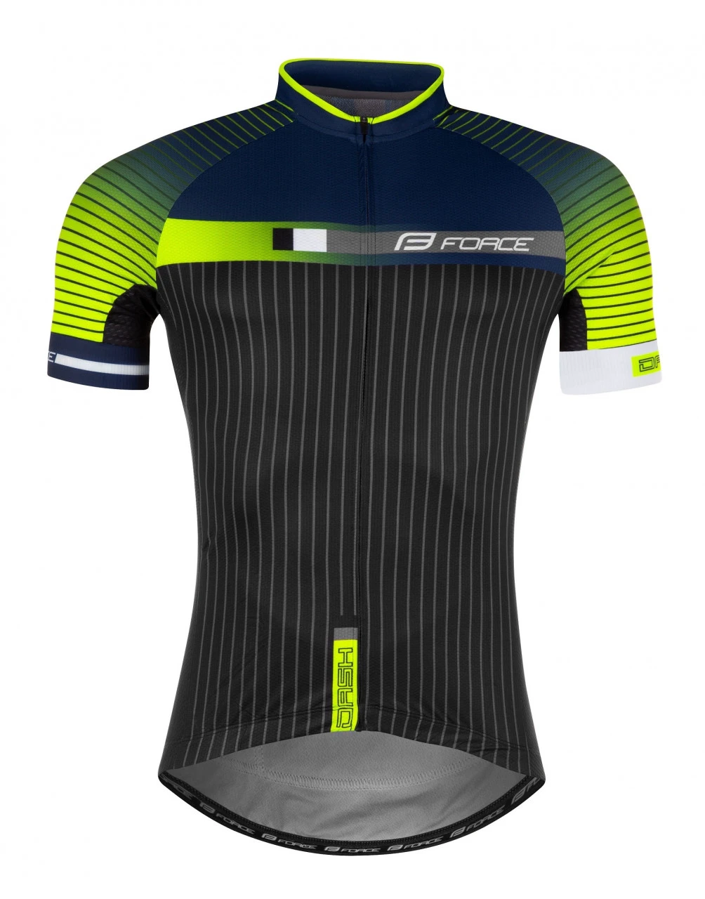 1. Tricou Force Dash maneci scurte albastru/fluo/negru