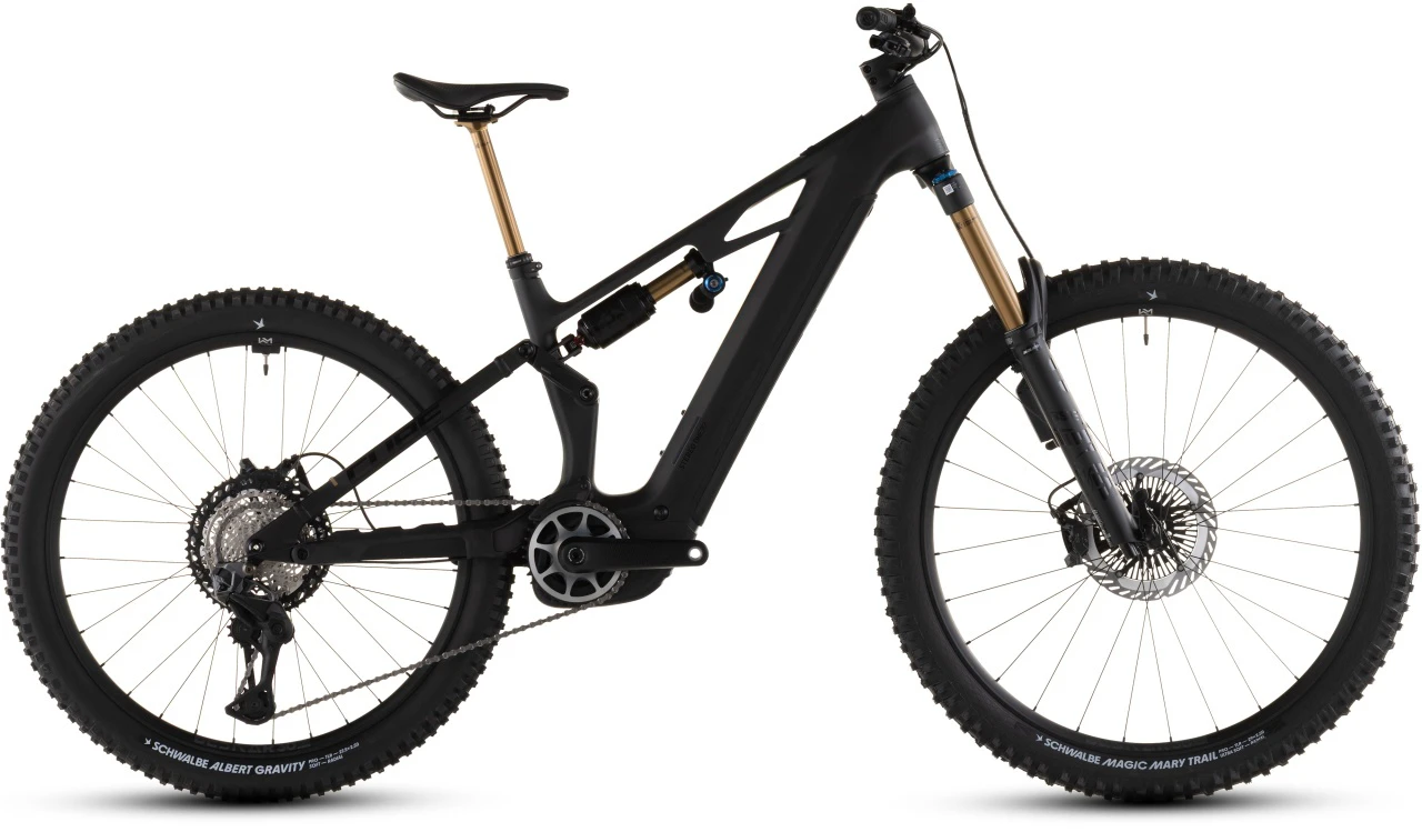 1. BICICLETA ELECTRICA CUBE STEREO HYBRID ONE77 HPC AT 800 CARBON GOLD