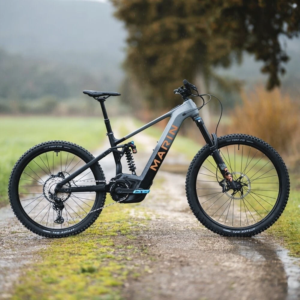 2. BICICLETA MTB ELECTRICA FULL SUSPENTION MARIN ALPINE TRAIL E2 GREY BLACK MARIME M