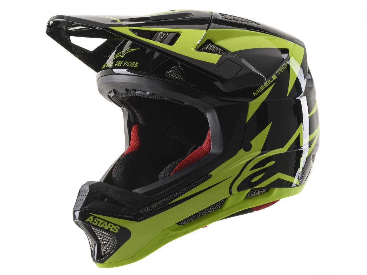 1. Casca Alpinestars Missile tech Airlift Black/yellow Fluo