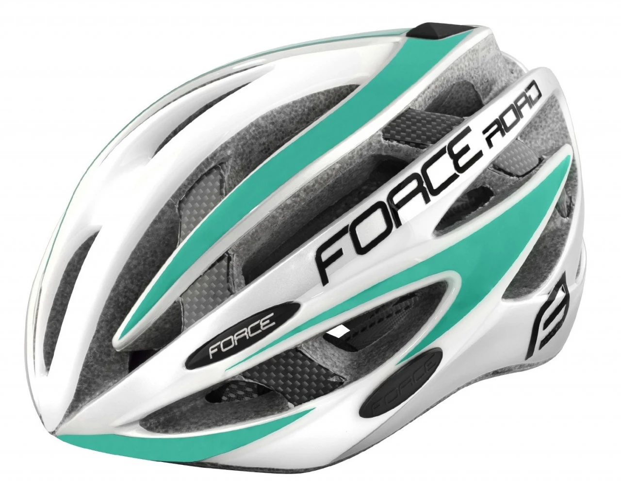1. Casca Force Road, alb/turcoaz L-XL (58-63 cm)