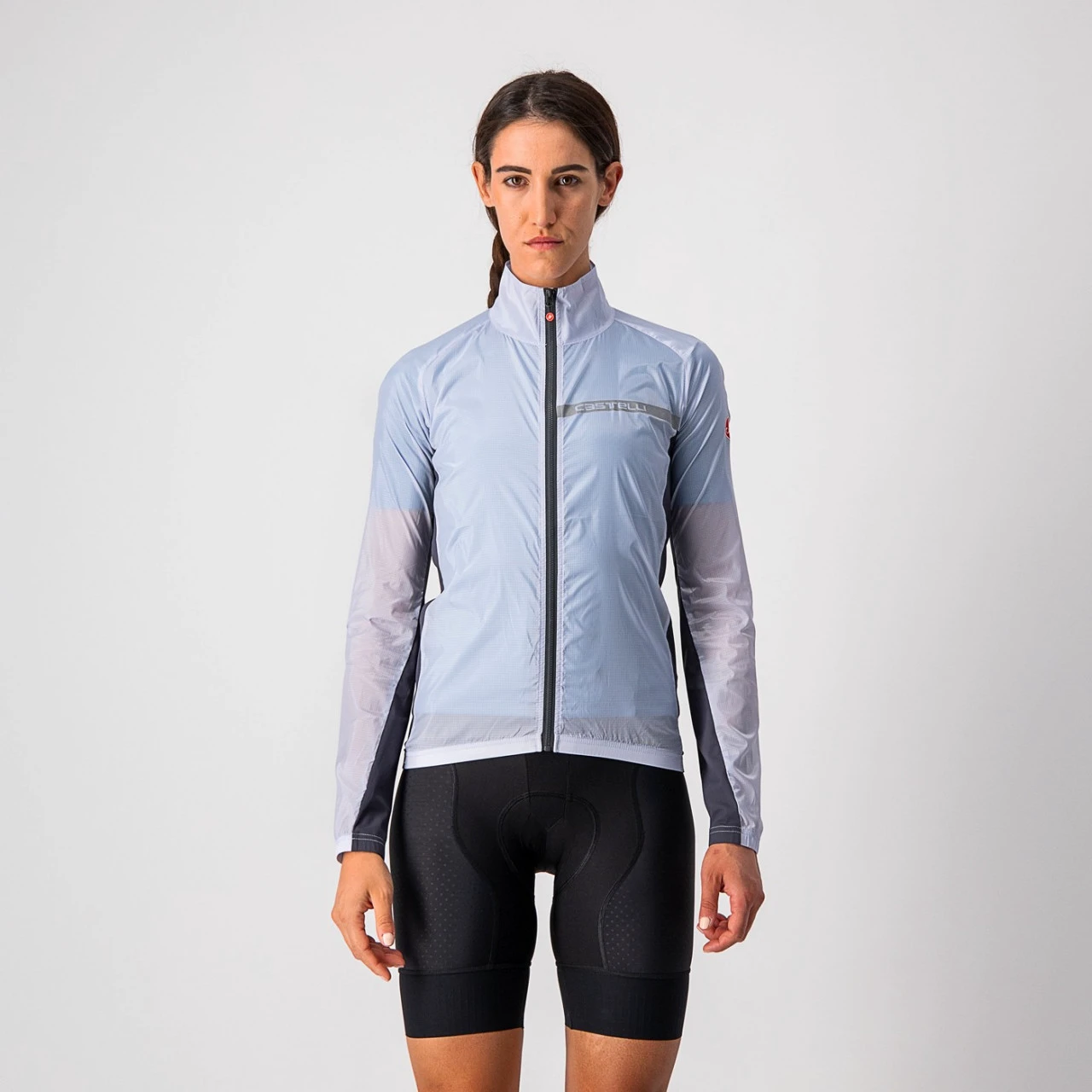 1. Jacheta de vant Castelli Squadra Stretch W de dama Gri
