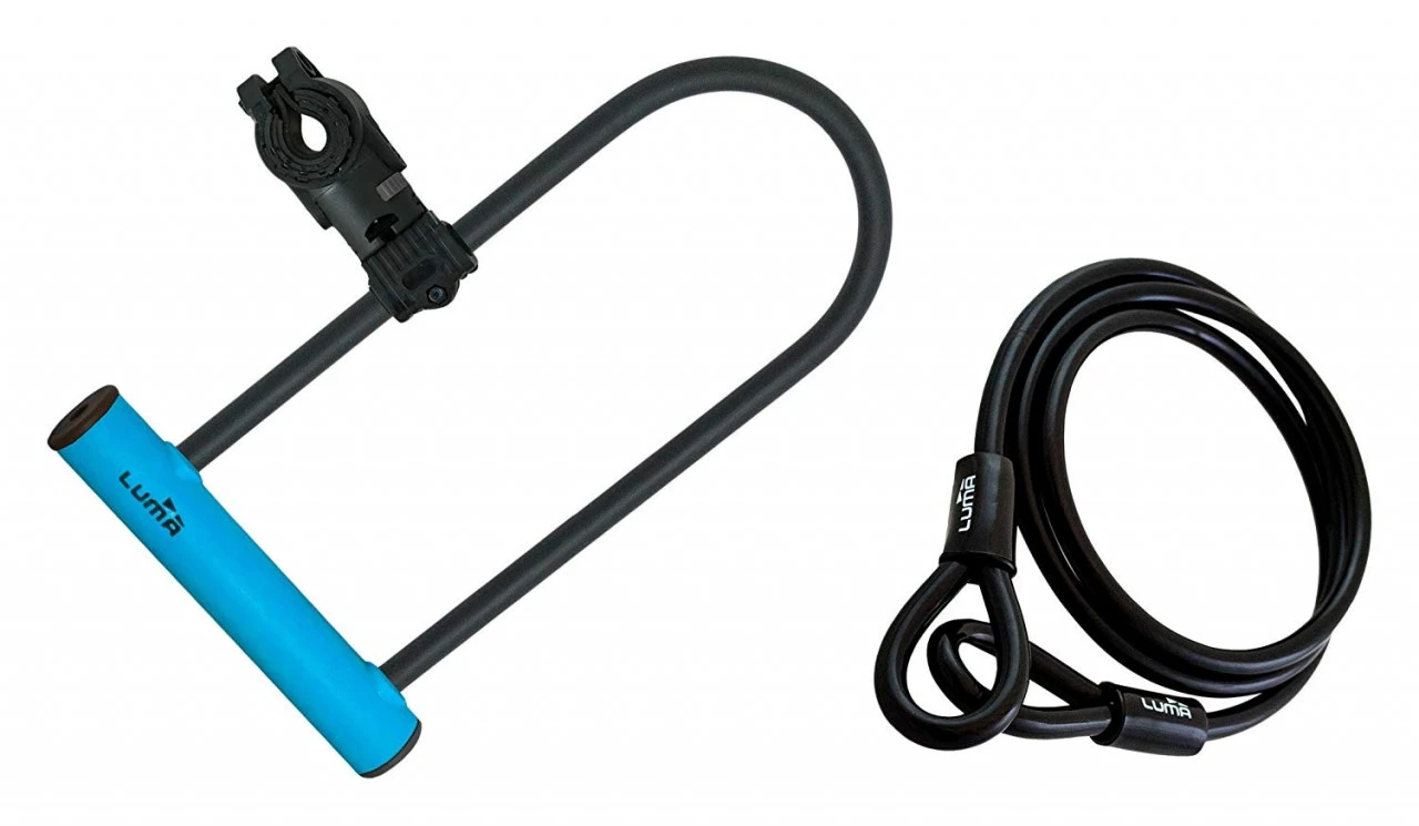 1. Lacat Luma Enduro 35 HU 320 albastru cu suport Sopmulti C4 plus bucla