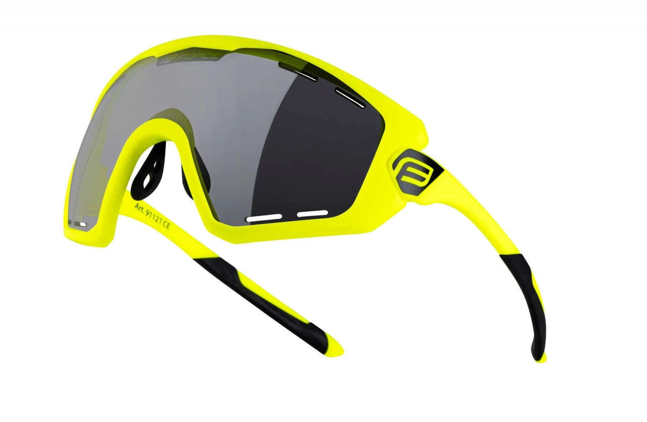 1. Ochelari Force Ombro Plus, lentila neagra, fluo mat