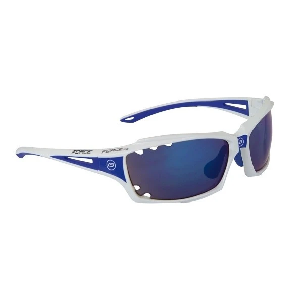 1. Ochelari Force Vision albi lentila albastra