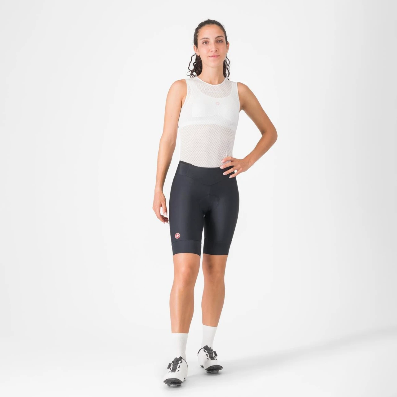 1. Pantaloni scurti Castelli Prima 2, pentru femei, negru/negru, S