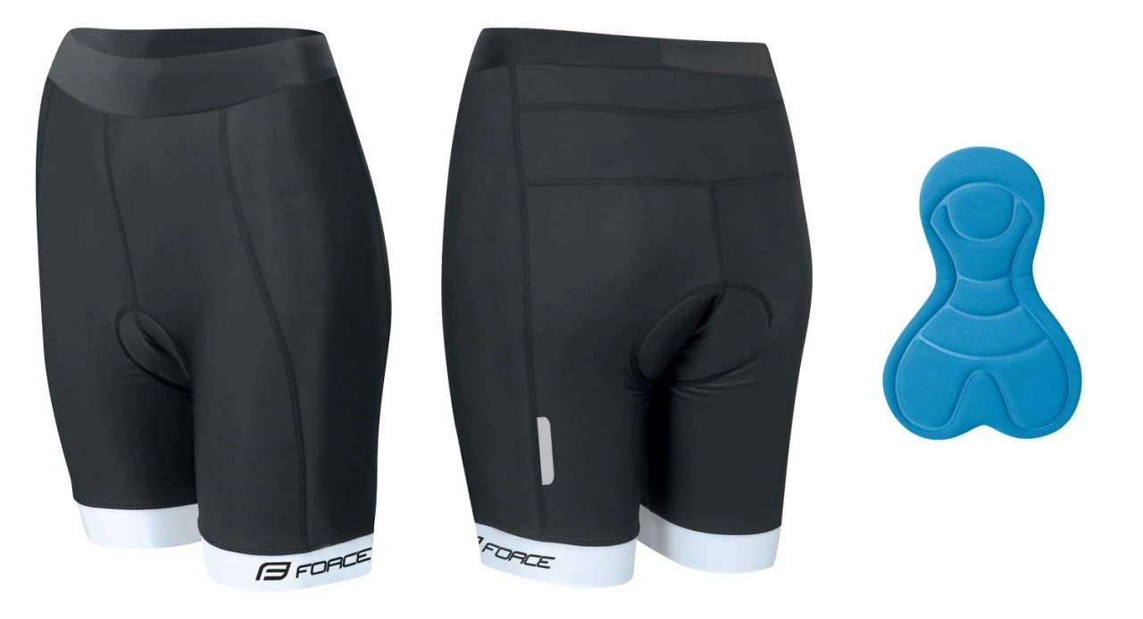 1. Pantaloni scurti cu bazon Force Kid negru/alb