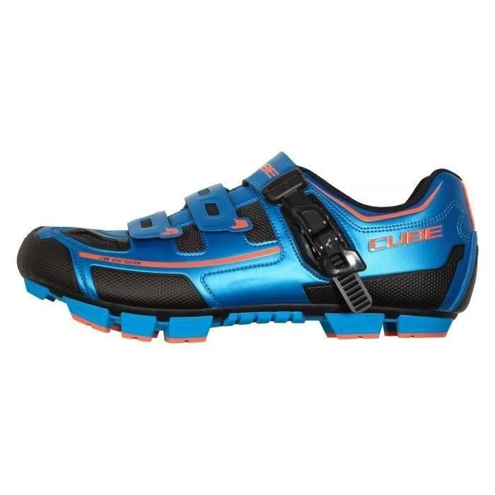 1. Pantofi Ciclism CUBE MTB Pro Blue Flashred
