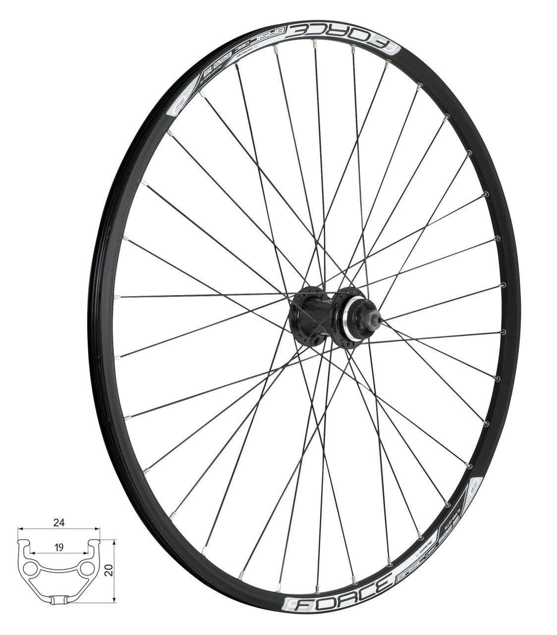 1. Roata fata 28/29 Force Basic Disc 622x19 centerlock