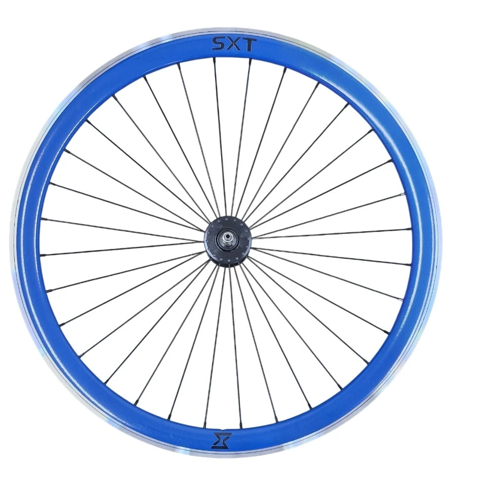1. Roata Fata Single Speed/Fixie SXT 700-32H 40 mm Albastru