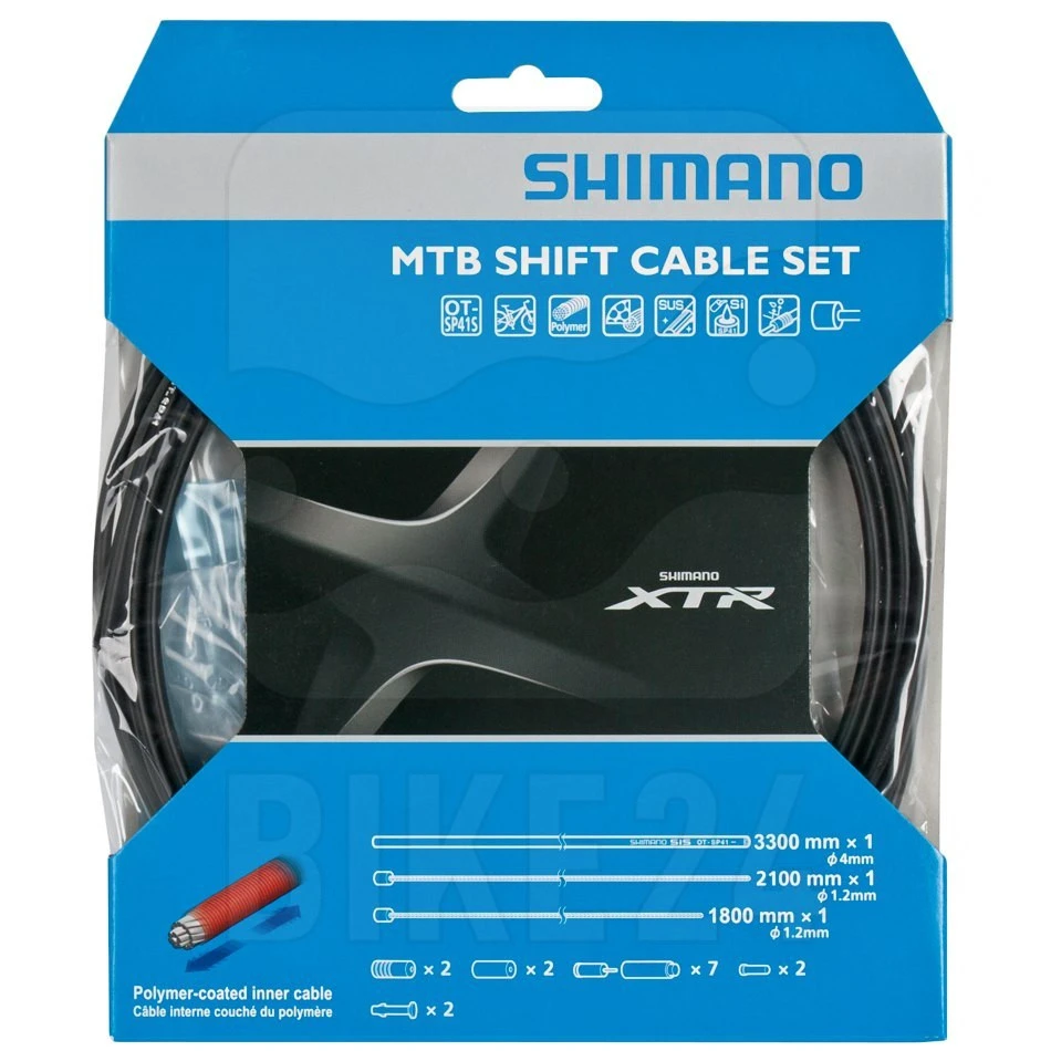 1. Set cablu/camasa schimbator Shimano MTB XTR M9000 Polymer Coated