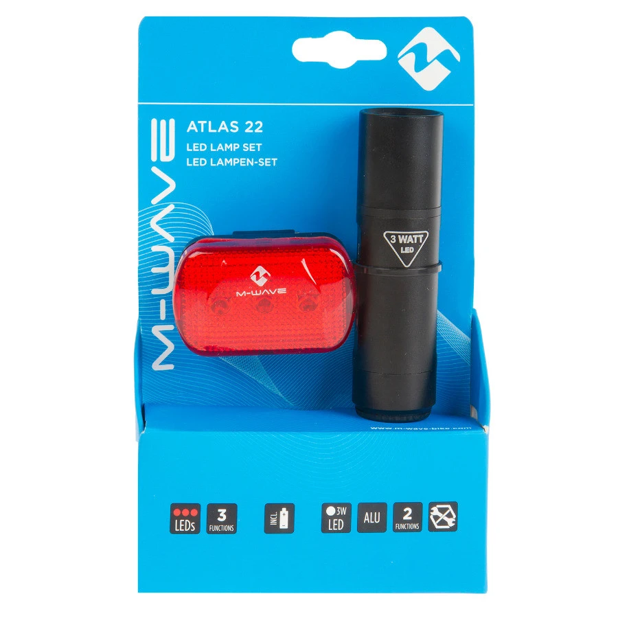 2. Set Lumini cu Baterii M-WAVE ATLAS 22