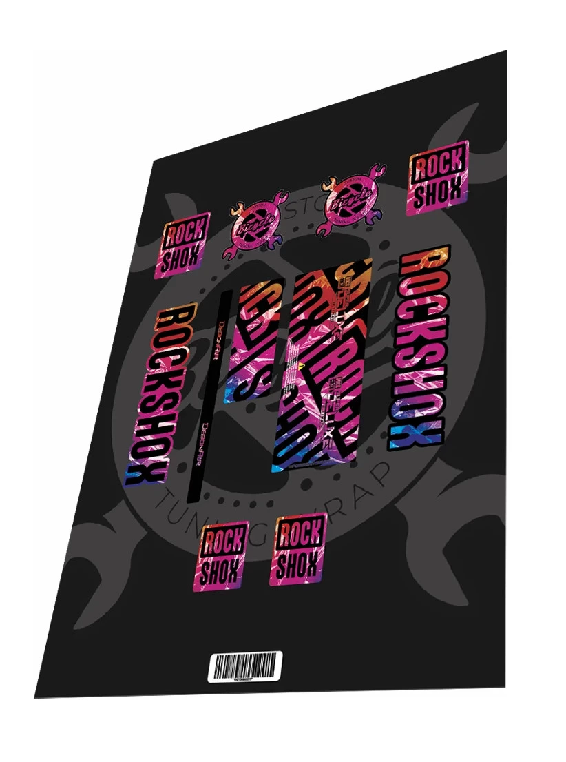 1. Stickere adezive amortizor ROCKSHOX Super Deluxe Ultimate Plastic Gradient 2020