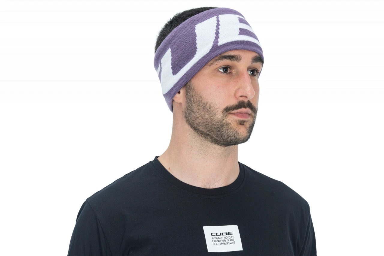 2. Bandana CUBE Headband Violet White One Size