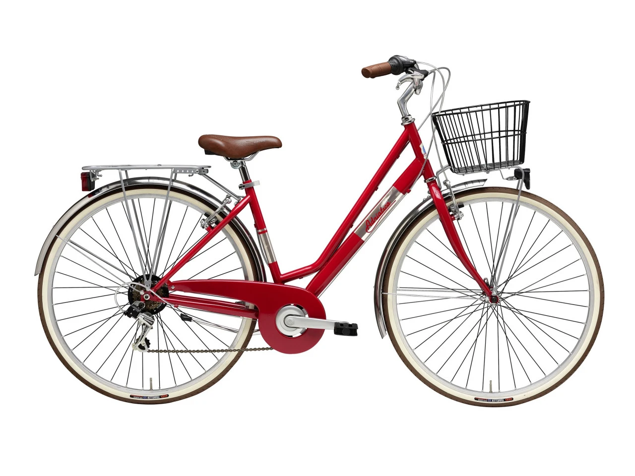1. Bicicleta Adriatica Panarea Lady 28 Rosu/Alb 450mm