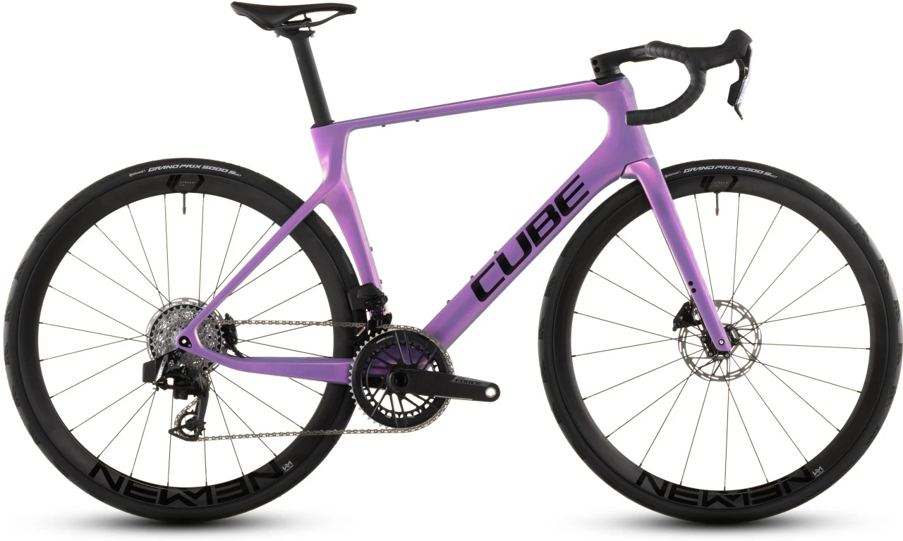 1. BICICLETA CUBE AGREE C:62 SLX COSMICPURPLE BLACK