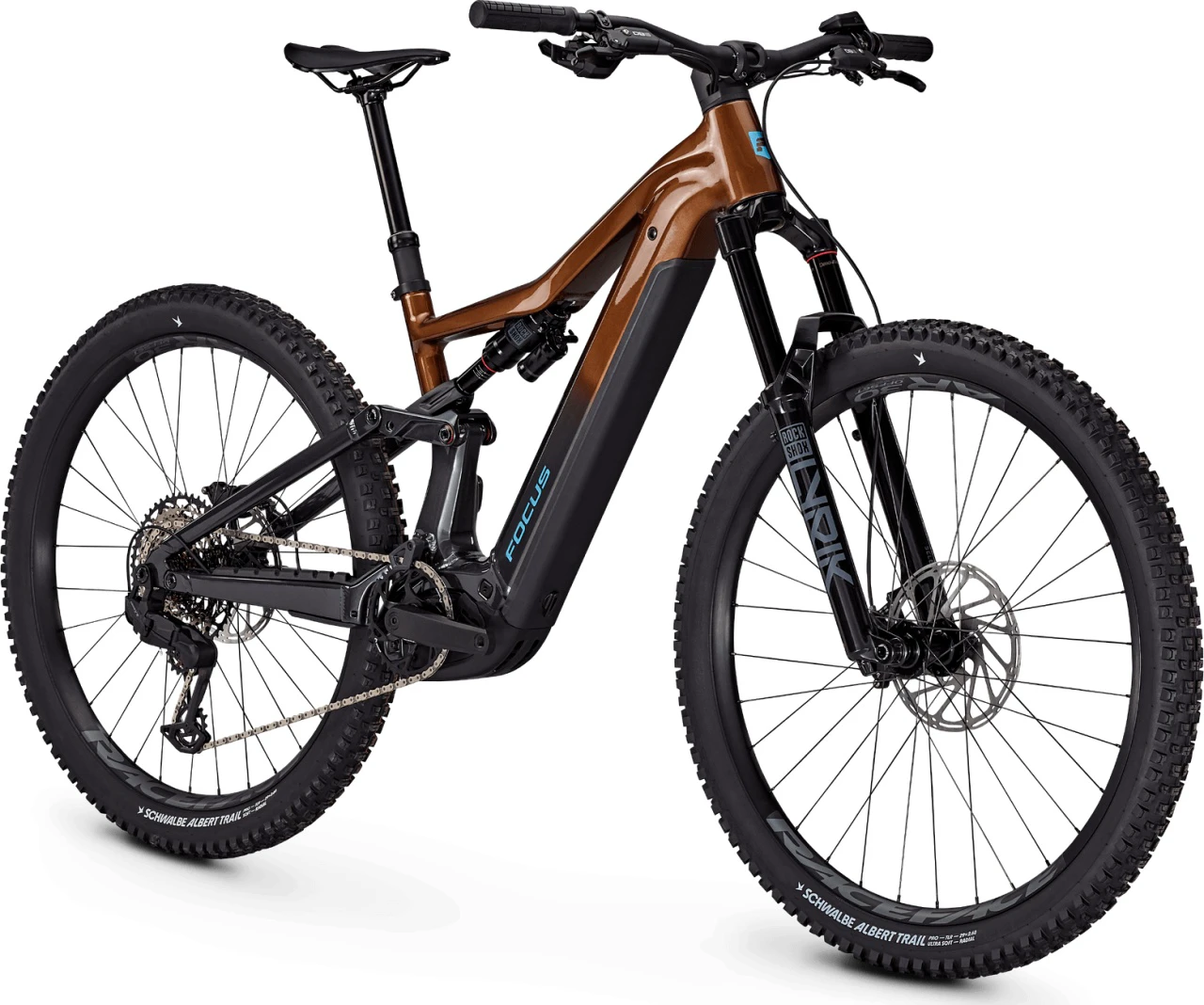 2. Bicicleta Electrica Full Suspention Focus Jam 2 6.8 29" 600Wh Gold Brown / Diamond Black