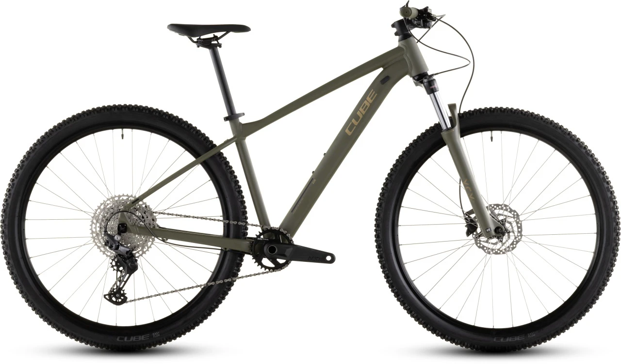 4. BICICLETA MTB Hardtail CUBE AIM SLX DUSTYOLIVE GOLD