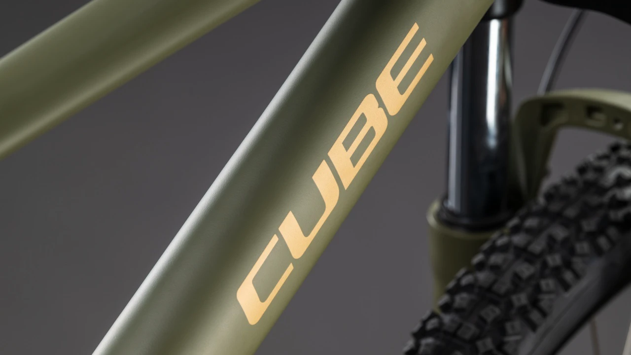 8. BICICLETA MTB Hardtail CUBE AIM SLX DUSTYOLIVE GOLD